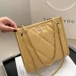 Square Handbags For Women Chain Chain Strap Pu Leather Oulder Bag Solid Cr Rhombus Plaid Lady Crossbody Bag SML SE