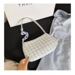Women Oulder Bags Retro Plaid Undrarm Bag Lattice Design Lady Handbags Baguette S Women Oulder Mesger Bag