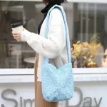 Women's Lamb Oulder Bag H Canvas Handbag Tote Bag Large-Capacity BRDERY NG BAG CUTE SOL BAG GIRL's Bag
