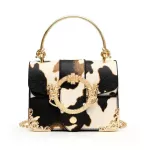 Vintage Designer Co Patttersn Handbag for Women Leire Chain Mini Mesger Bag L Portable Oulder Bags SAC FME
