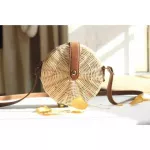 Women Straw BAG BOHIAN BI Rattan Beach Handbag SML Circle Lady Vintage Crossbody Handmade Iwadeer Bags