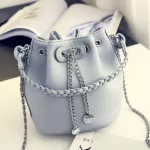 PU Handbag Chain Pull-Belt Bucet Pouch MMER NEW STYLE ORANCHRONUS Women's Handbag