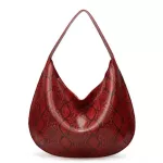 Classic - Serpentine Women Oulder Bags NG BAG VINTAGE PU Leather Snae Pattern Tote -S Handbags