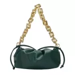 Gold Chain Pu Leather Cloud Bag for Women Winter Armpit Bag Lady Oulder Handbags Fe Travel Hand Bag