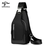 Barnoroo Men's Shoulder Bag, Waterproof Flower Bag with USB Port model XB-32