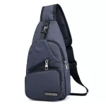 Men's shoulder bag, messenger bag, canvas bag, chest, charging, USB