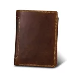 Retro Genuine Leather Men Wallet with Coin Pocket Large Capacity Multi Card Holder Cow Leather Wallet for Men Quality 100%