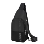 กระเป๋าคาดหน้าอก/Waterproof men's bag USB multi-purpose diagonal bag storage outdoor riding anti-theft chest bag