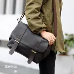 กระเป๋าสะพาย/Korean version of men's diagonal travel leisure bag student school bag canvas bag