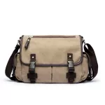 กระเป๋าสะพาย/Canvas casual one-shoulder messenger bag men's fashion IPAD casual school bag