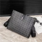 Shoulder bag/Korean Style Men's One-Shoulder Diagonal Bag Leather Bag Business Casual Envelope BriefCase