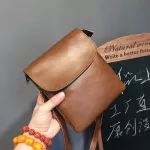 Shoulder bag/Crazy Horse Pu Leather Small Bag Men's Casual Backpack Men's Bag Shoulder Diagonal Bag