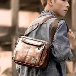 กระเป๋าสะพาย/Men's messenger bag casual shoulder bag youth trend sports small backpack