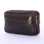 Waist/Double Pull Casual Cowhide Leather Men's Mobile Phone belt Bag Wear Belt Bag