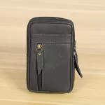 กระเป๋าใส่โทรศัพท์มือถือ/Retro cowhide wallet zipper men's bag casual outdoor waist bag