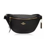 Genuine coach waist bag, genuine leather, genuine leather strap, adjustable length, popular coach 48741 belt bag in signature leather black