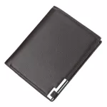 Men's short wallet of some of the steel sections, multi -position, wallet card, horizontal and vertical card package