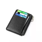 SLIM WALLET PURSE PU Leather Women Men Card Holder Unisex Zipper Business Card Case Credit Mini Bank Cards Holder Wallet