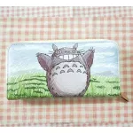 Japanese Cute Totoro Women Clutch Wallet Pu Leather Wallets Female Long Wallet Ladies Zipper Purse Coin Purse Carteira