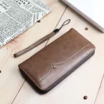 กระเป๋าสตางค์ผู้ชาย/Men's long wallet multifunctional creative zipper clutch wallet