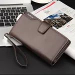 กระเป๋าสตางค์ผู้ชาย/Casual men's wallet long clutch bag tri-fold wallet multi-function mobile phone bag