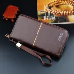 กระเป๋าสตางค์ผู้ชาย/Men's long zipper wallet clutch business casual large-capacity soft wallet mobile phone bag