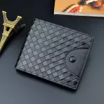 Men's wallet/New Men's Wallet Short Style Fashion Open Wallet Hugh Woven Pattern Multi-Card Position Wallet
