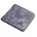 กระเป๋าสตางค์ผู้ชาย/Men's wallet short frosted leather dollar bag retro tri-fold vertical wallet with multi-card slots