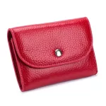 Genuine Leather Wallet Women Casual Female Short Small Wallets Coin Purse Card Holder Men Money Bag With Zipper Pocket