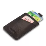 Newbraing Small Genuine Leather Clutch Wallet Men Credit Card ID Holders Fame Compact Mini Purse Cash Women Card Holder Sleeve