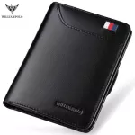 Williampolo Men Wallet Mens Slim Credit Card Holder Bifold Genuine Leather Mini Multi Card Case Slots Cowhide Leather Wallet New