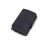 DIENQI Carbon Fiber Card Holders Wallets Men Leather Mini Slim Wallet Metal RFID Women Thin Small Lieart Vallet