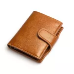 Bisi Goro Mini Wallet Anti-theft Card Holder Smart Slim Rfid Ladies Card Case Vintage Solid Money Bag