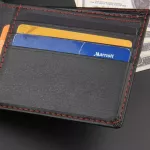 Men Stylish Bifold Business Leather Wallet Wallet Short Slim Male Purses Money Clip Credit Card Dollar