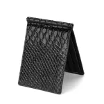 CUIKCA Money Clips Women Men Wallet Pruse Alligator Serpentine Style Carteira Slim Leather Wallet Business ID Credit Card Cases