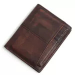 Rfid Blocking 100% Cow Genuine Leather Men Wallets Brush Color Short Style Male Purse Carteira Masculina