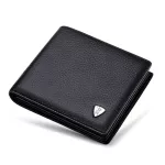 Williampolo Short Wallet Mens Slim Credit Card Holder Bifold Genuine Leather Mini Multi Card Case Slots Cowhide Leather Wallet