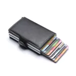 Zovyvol Metal Blocking Rfid Wallet Id Card Case Aluminium Travel Pursewallet Business Credit Card Holder Wallet