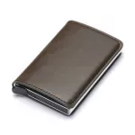 ZOVYVOL Aluminum Wallet Metal Credit Card Holder Automatic Elastic Pu Leather Antitheft RFID Blocking Wallet Passport Holder Men