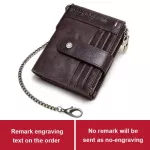 Rfid Men Wallets Slim Leather Bifold Hasp Vintage Short  Male Purse Coin Pouch Multi-functional Cards Wallet Designer Chain Bag