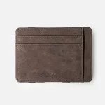 Magic Wallet Nubuck Leather Men's Coin Purse Credit Card Holder Wallets