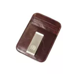 Cow Leather Money Clips Wallet For Men Rfid Blocking Slim Small Id Credit Card Case Retro Man Purse Business Male Wallets