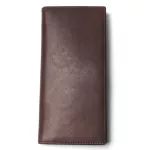 Mens Pure Color Wallet Oil Leather Horse 100% Genuine Leather Prude Soft Long Wallet ED Coin Purse for Men