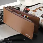 Phone Pocket Wallets Men's Business Style Leather Card Holder Billfold Purse Long Wallet 20