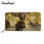 Long Wallet Dachshund Dog Printing Women Pu Leather Clutch Bags Costom Cute Purse Ladies Card Coin Holder Zipper Purse