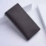 Long Men's Bifold Leather Wallets Money Multi Credit Card Holder Check Book Book Wallet Clutch