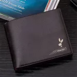 Short PU leather wallet for men