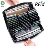 หนัง RFID ปิดล้อมผู้ถือบัตรเครดิตกระเป๋าเดินทางหนังสือเดินทางยาวกระเป๋าสตางค์นางสาวธุรกิจ ID ผู้ถือ 36 กระเป๋าสตางค์บัตร