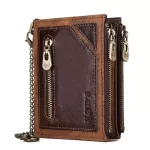 Kavis RFID 100% Genuine Leather Wallet Men Portomonee Card Holder Coin Purse Small Male Money Bag Quality Mini Crazy Horse