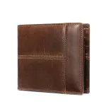 Westal Wallet Male Genuine Leather Short Wallet Men's Vintage Cow Leather Casual Man Wallets Purse Standard Card Holders 8064